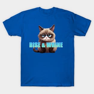 Rise & Whine Grumpy Cat Design T-Shirt